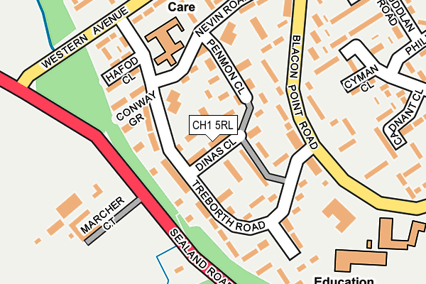 CH1 5RL map - OS OpenMap – Local (Ordnance Survey)