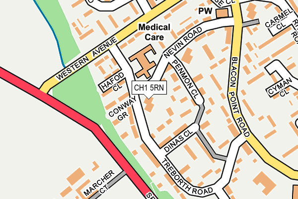 CH1 5RN map - OS OpenMap – Local (Ordnance Survey)