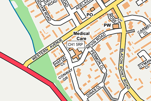 CH1 5RP map - OS OpenMap – Local (Ordnance Survey)