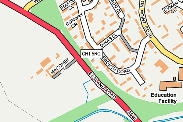 CH1 5RQ map - OS OpenMap – Local (Ordnance Survey)