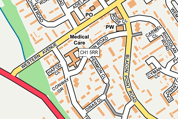 CH1 5RR map - OS OpenMap – Local (Ordnance Survey)