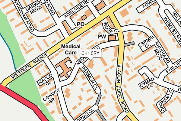 CH1 5RY map - OS OpenMap – Local (Ordnance Survey)