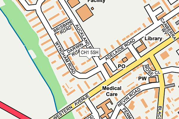 CH1 5SH map - OS OpenMap – Local (Ordnance Survey)