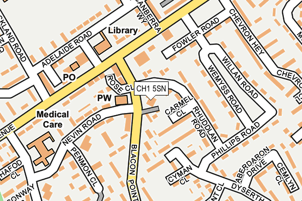 CH1 5SN map - OS OpenMap – Local (Ordnance Survey)