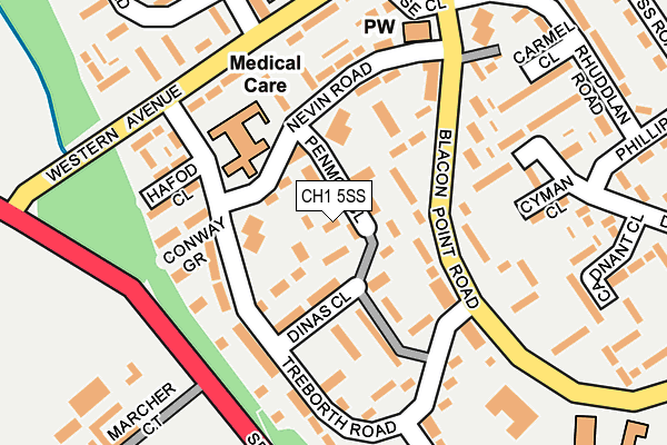 CH1 5SS map - OS OpenMap – Local (Ordnance Survey)