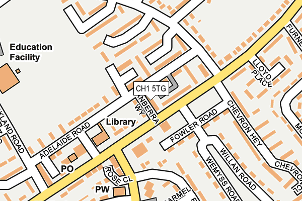 CH1 5TG map - OS OpenMap – Local (Ordnance Survey)