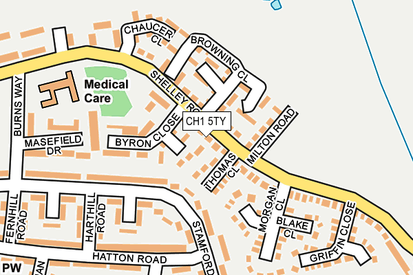 CH1 5TY map - OS OpenMap – Local (Ordnance Survey)