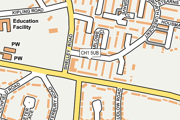 CH1 5UB map - OS OpenMap – Local (Ordnance Survey)