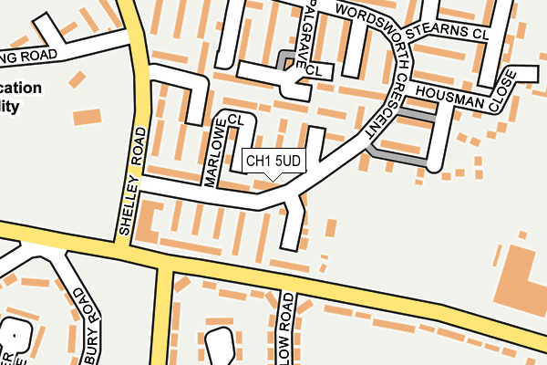 CH1 5UD map - OS OpenMap – Local (Ordnance Survey)