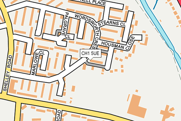 CH1 5UE map - OS OpenMap – Local (Ordnance Survey)