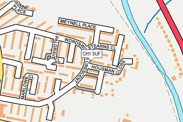 CH1 5UF map - OS OpenMap – Local (Ordnance Survey)