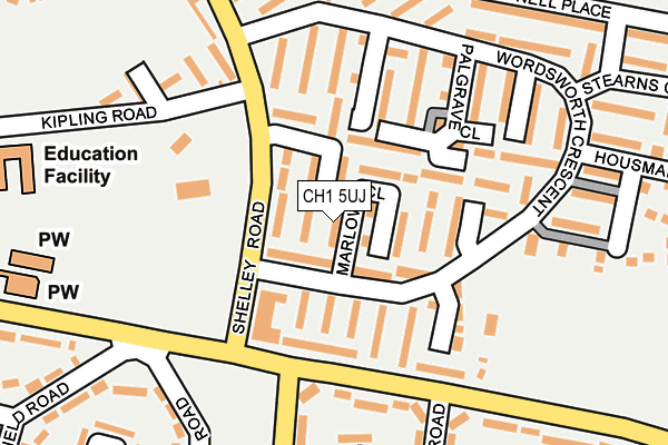 CH1 5UJ map - OS OpenMap – Local (Ordnance Survey)