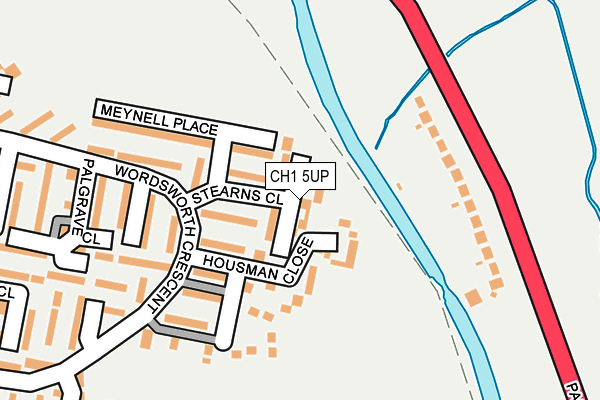 CH1 5UP map - OS OpenMap – Local (Ordnance Survey)