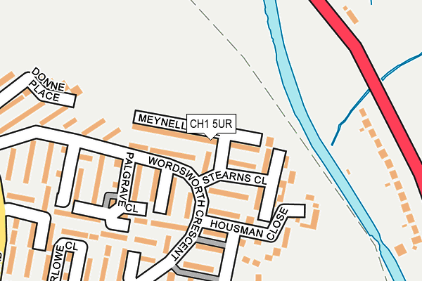 CH1 5UR map - OS OpenMap – Local (Ordnance Survey)