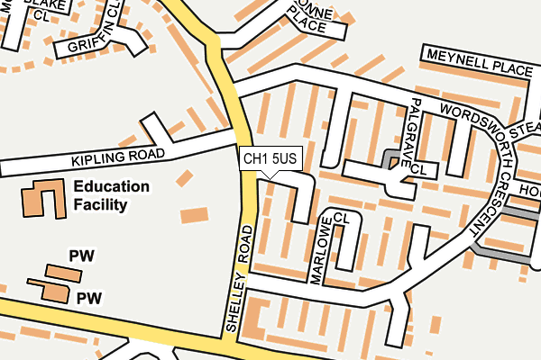 CH1 5US map - OS OpenMap – Local (Ordnance Survey)