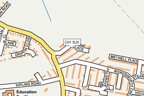 CH1 5UX map - OS OpenMap – Local (Ordnance Survey)