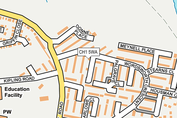 CH1 5WA map - OS OpenMap – Local (Ordnance Survey)