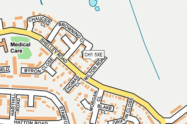 CH1 5XE map - OS OpenMap – Local (Ordnance Survey)