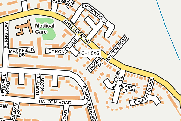 CH1 5XG map - OS OpenMap – Local (Ordnance Survey)
