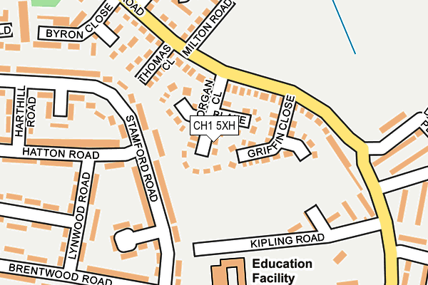 CH1 5XH map - OS OpenMap – Local (Ordnance Survey)
