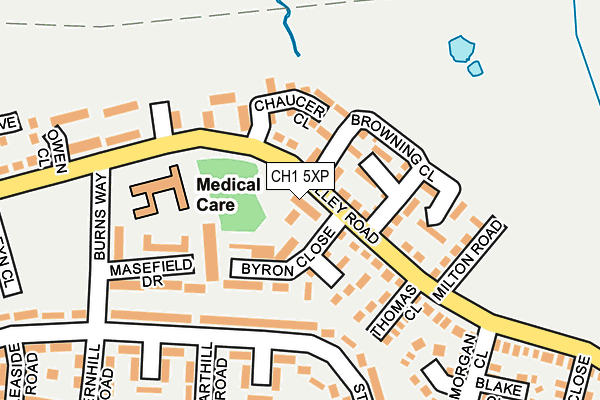 CH1 5XP map - OS OpenMap – Local (Ordnance Survey)