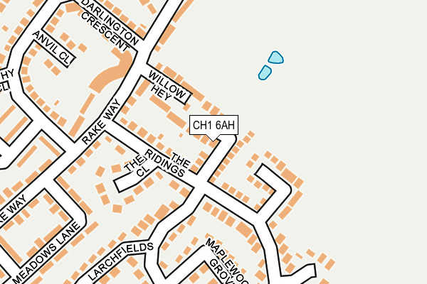 CH1 6AH map - OS OpenMap – Local (Ordnance Survey)