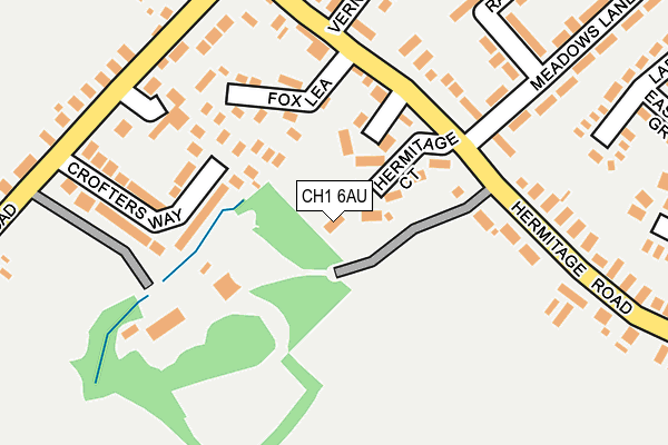 CH1 6AU map - OS OpenMap – Local (Ordnance Survey)