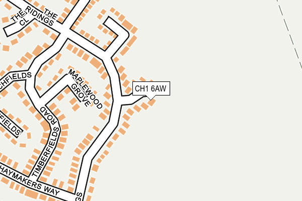 CH1 6AW map - OS OpenMap – Local (Ordnance Survey)