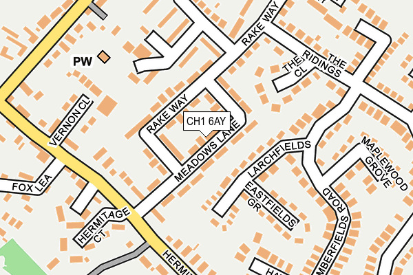 CH1 6AY map - OS OpenMap – Local (Ordnance Survey)