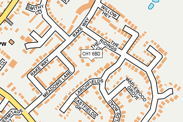 CH1 6BD map - OS OpenMap – Local (Ordnance Survey)