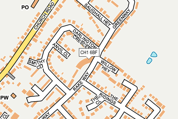 CH1 6BF map - OS OpenMap – Local (Ordnance Survey)