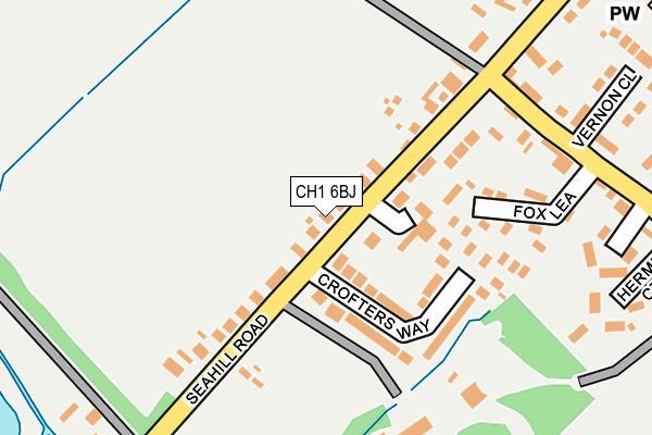 CH1 6BJ map - OS OpenMap – Local (Ordnance Survey)