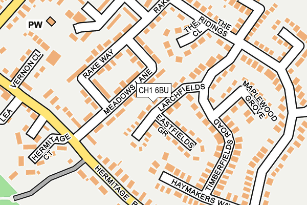 CH1 6BU map - OS OpenMap – Local (Ordnance Survey)