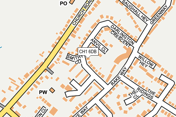 CH1 6DB map - OS OpenMap – Local (Ordnance Survey)