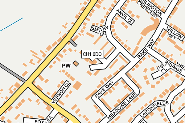 CH1 6DQ map - OS OpenMap – Local (Ordnance Survey)