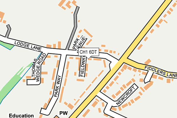 CH1 6DT map - OS OpenMap – Local (Ordnance Survey)
