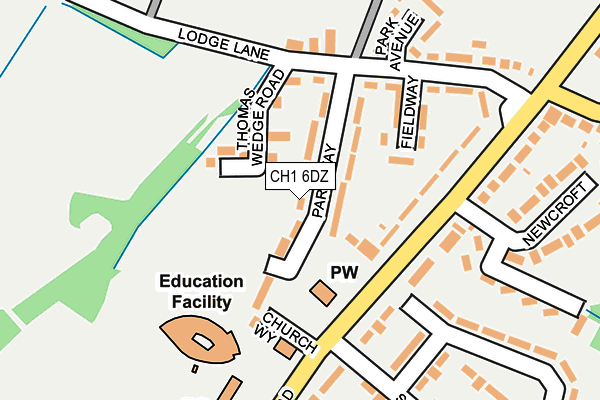 CH1 6DZ map - OS OpenMap – Local (Ordnance Survey)