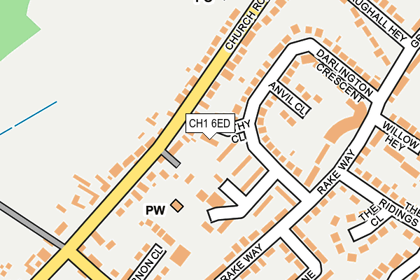 CH1 6ED map - OS OpenMap – Local (Ordnance Survey)