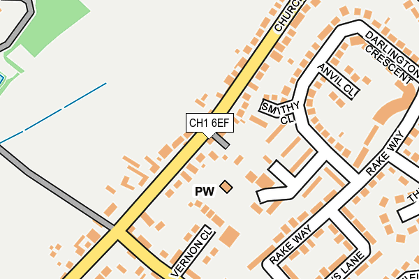 CH1 6EF map - OS OpenMap – Local (Ordnance Survey)