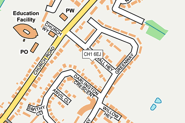 CH1 6EJ map - OS OpenMap – Local (Ordnance Survey)