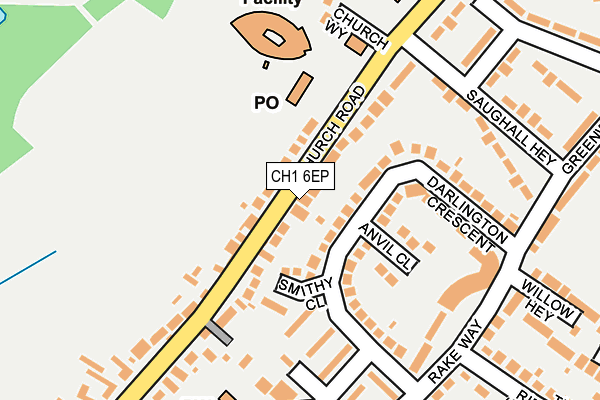 CH1 6EP map - OS OpenMap – Local (Ordnance Survey)