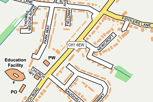CH1 6EW map - OS OpenMap – Local (Ordnance Survey)