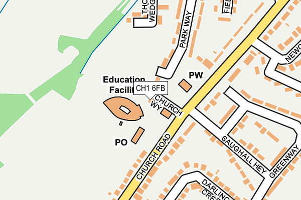 CH1 6FB map - OS OpenMap – Local (Ordnance Survey)