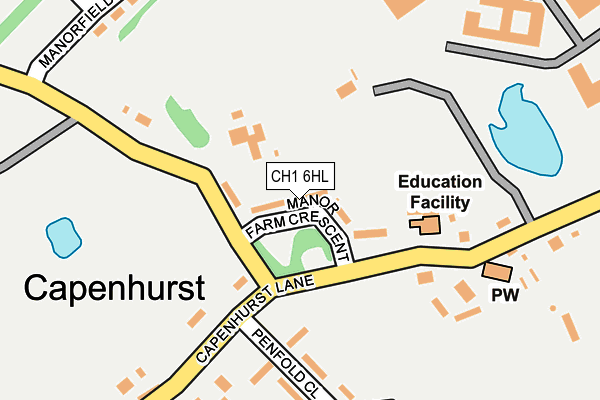 CH1 6HL map - OS OpenMap – Local (Ordnance Survey)