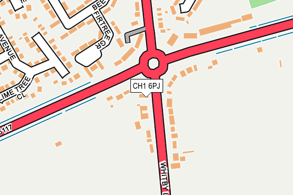 CH1 6PJ map - OS OpenMap – Local (Ordnance Survey)