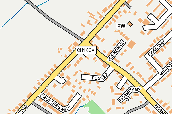 CH1 6QA map - OS OpenMap – Local (Ordnance Survey)