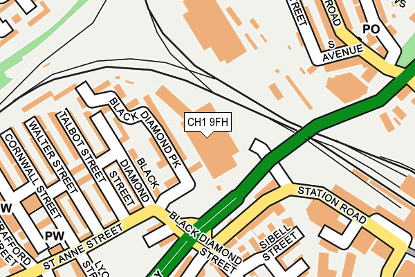 CH1 9FH map - OS OpenMap – Local (Ordnance Survey)