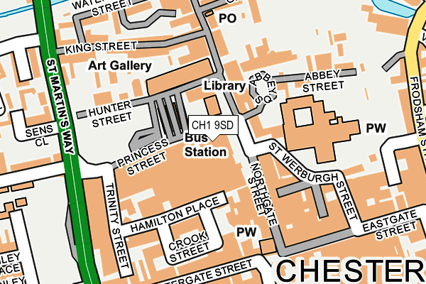 CH1 9SD map - OS OpenMap – Local (Ordnance Survey)