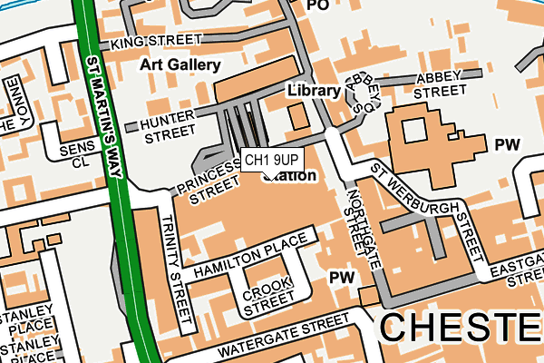 CH1 9UP map - OS OpenMap – Local (Ordnance Survey)