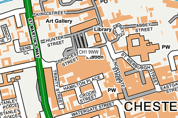 CH1 9WW map - OS OpenMap – Local (Ordnance Survey)
